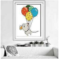 Happy Little Mouse - Kit De Point De Croix Estampé Avec Outils De Base 23x32cm 11CT