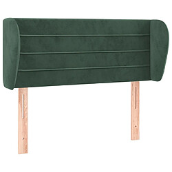 Tête de lit scandinave avec oreilles,meuble de chambre Vert foncé 93x23x78/88 cm Velours -MN22312