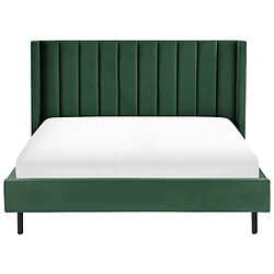 Acheter Beliani Lit double en velours vert 180 x 200 cm VILLETTE