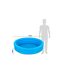 Intex Piscinette pataugeoire gonflable Cristal - Diam. 168 x H. 40 cm - Bleu