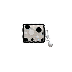 GUPBOO Airpods Coque Housse Étui Protecteur Compatible pour AirPods Pro-Ins shell ripple dot femme coréenne