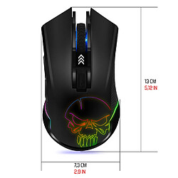 Acheter Spirit Of Gamers Souris sans fil pour gamer ELITE-EM20 - droitier - capteur optique 4800dpi - 6 boutons programmables - rétro-éclairage RGB