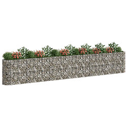 Avis Maison Chic Jardinière,Lit surélevé - Bac à fleurs - pot de fleur à gabion Fer galvanisé 610x50x100 cm -GKD40808