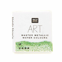 Rico Peinture Aquarelle métallique 1/2 godet - Vert printemps