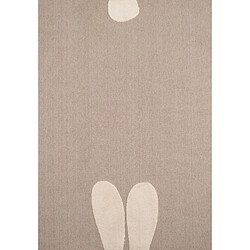 Jardindeco Tapis intérieur en polyester Fantine lapin 160 x 230 cm.