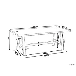 Avis Beliani Table de jardin Béton Gris TONNARE