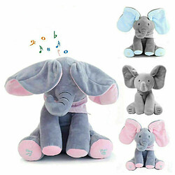 Universal Musique éléphant peluche fourrée chanson poupée bébé enfant cadeau (bleu