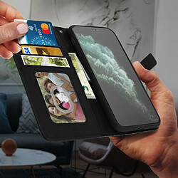 Avizar Housse iPhone 11 Pro Étui Folio Porte carte Support Vidéo Noir pas cher