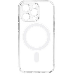 Avizar Coque MagSafe pour iPhone 14 Pro Dos Rigide Transparent Contour Souple Antichocs