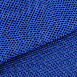 Tissu de maille de polyester de 1 yard trois couches de tissu de tissu net extérieur bleu