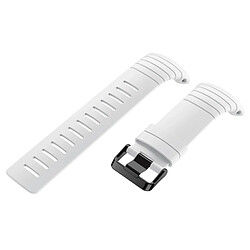 Wewoo Bracelet blanc pour Sunnto Core Series Boucles Carré en Silicone TPU Boucle d'Acier