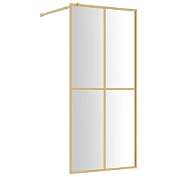 Maison Chic Paroi de douche | Écran de douche | Cloison de douche avec verre ESG transparent doré 80x195 cm -GKD70145