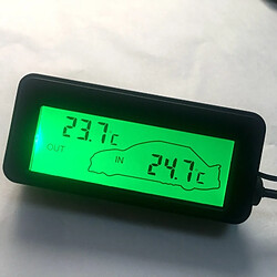 Acheter dc12v voiture numérique thermomètre rétro-éclairage lcd voiture intérieur / extérieur temp comme décrit bleu