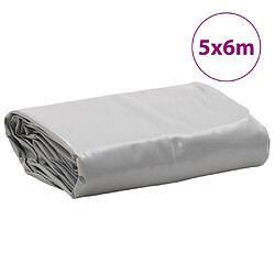 vidaXL Bâche gris 5x6 m 650 g/m² pas cher