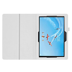 Avis Etui en PU support de litchi blanc pour votre Lenovo Tab E10 10.1 pouces