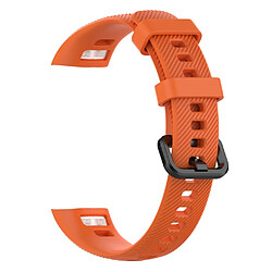 Acheter Bracelet en silicone remplacement, longueur : 95.6+124.8mm orange pour votre Huawei Honor Band 4