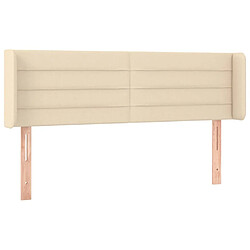 Maison Chic Tête de lit scandinave avec oreilles,meuble de chambre Crème 147x16x78/88 cm Tissu -MN47034