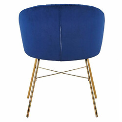 Paris Prix Chaise Design en Velours Kanye 80cm Bleu pas cher