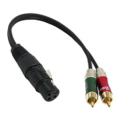 Acheter 3 Broches Xlr Femelle à 2 Rca Prise Convertisseur Audio Cordon Diviseur Fil 30cm 12 "