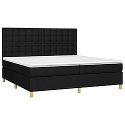 Avis Maison Chic Lit Adulte - Lit simple Lit à sommier tapissier avec matelas moelleux - Meuble de Chambre - Noir 200x200 cm Tissu -MN36417