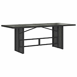 Maison Chic Ensemble à manger d'extérieur 7 pcs avec coussins,Salon de jardin,Mobilier de jardin Noir Résine tressée -GKD267283 pas cher