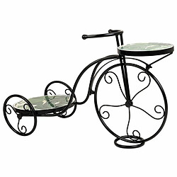 Sous-pot Alexandra House Living Noir Fer Carrelage Bicyclette 26 x 43 x 67 cm