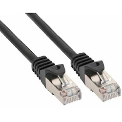 InLine S-FTP Cat.5e 0.5m - Câble réseau 0,5m, Mâle/Mâle, Noir, CAT5e