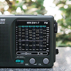 Universal 2020 Nouvelle radio R 909 R909 Portable Radio FM/MW/SW 9 Band Word Receiver Vintage Pocket Stéréo Radio Commode Radio |(Le noir) pas cher