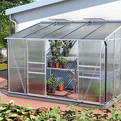 Vitavia Serre de jardin en polycarbonate 4 mm et aluminium anodisé avec embase Ida 201.4 x 324.30 x 220.8 cm.