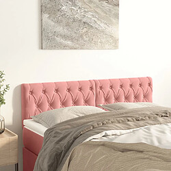 vidaXL Têtes de lit 2 pcs Rose 72x7x78/88 cm Velours