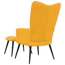 Acheter Maison Chic Chaise de relaxation | Fauteuil relax avec repose-pied Jaune moutarde Velours -GKD62742