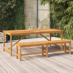 vidaXL Table à manger de jardin 200x90x74 cm bois d'acacia solide