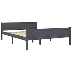 Maison Chic Lit adulte - Lit simple Cadre de lit,Structure du lit Contemporain Bois de pin massif Gris 120x200 cm -MN73898