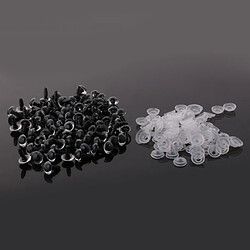 100 pièces en plastique Safety Eyes avec BACKS pour Bear Doll DIY Craft 10mm Clear