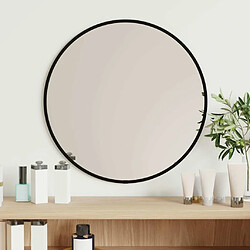 Maison Chic Miroir mural | Miroir Décoration pour Maison Salle de Bain Noir ? 40 cm Rond -GKD92195