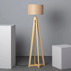 Ledkia Lampadaire Bois Korsade Camel