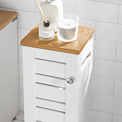 Acheter SoBuy BZR85-W Porte Papier Toilette Vertical, étroit, Meuble WC, Support Papier Toilette, Armoire Toilettes