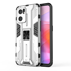 Coque en TPU anti-griffes, anti-choc avec béquille, argent pour votre Oppo Reno7 SE 5G