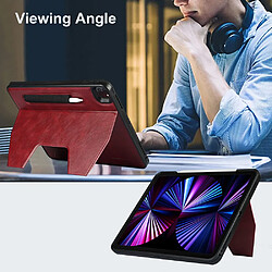 Coque en TPU + PU absorption magnétique avec béquille rouge pour votre iPad Pro 12.9-pouces (2021)