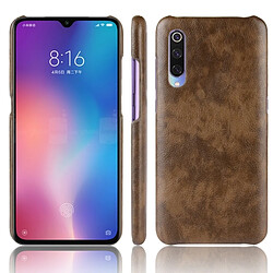 Wewoo Coque antichoc Litchi Texture PC + PU pour Xiaomi Mi 9 (Marron)