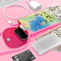 Acheter Avizar Pochette Bandoulière pour Smartphone en Tissu Design Chat Dormant Arc en Ciel