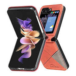 Htdmobiles Housse pour Samsung Galaxy Z Flip 6 5G - etui coque pochette portefeuille - ORANGE