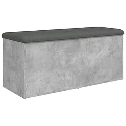 Maison Chic Banc de rangement | Meuble de rangement d'Entrée | Coffres d'Intérieur gris béton 102x42x45 cm bois d'ingénierie -MN19290