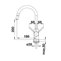 Mitigeur évier avec douchette anthracite - 521455 - BLANCO