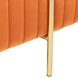 Beliani Repose-pied DAYTON Orange Velours pas cher