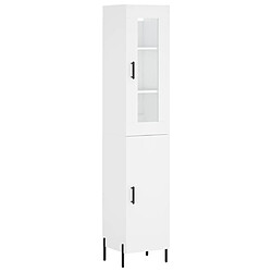 vidaXL Buffet haut Blanc 34,5x34x180 cm Bois d'ingénierie