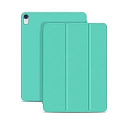 Wewoo Housse Étui Coque en cuir magnétique à pince double face avec rabat horizontal ultra-plat pour iPad Pro 12.9 '2018avec support rabattable et fonction veille / réveil vert menthe