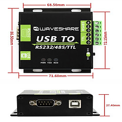 Avis Wewoo Waveshare USB TO RS232 / RS485 / TTL Convertisseur industriel isolé