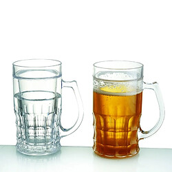 Totalcadeau Mug rafraichissant pour bière 400 ml verre double paroi réfrigérant