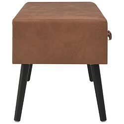 Acheter vidaXL Table basse Marron foncé 80x40x46 cm Similicuir